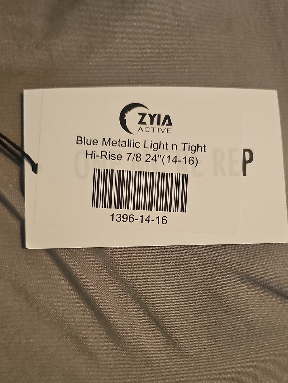 ZYIA Active Blue Metallic Light N Tight Hi Rise Leggings 14-16 - Picture 4 of 4